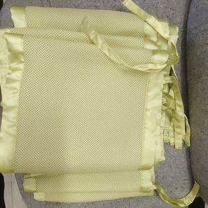 Breathable Mesh Crib Liner Green Breathablebaby